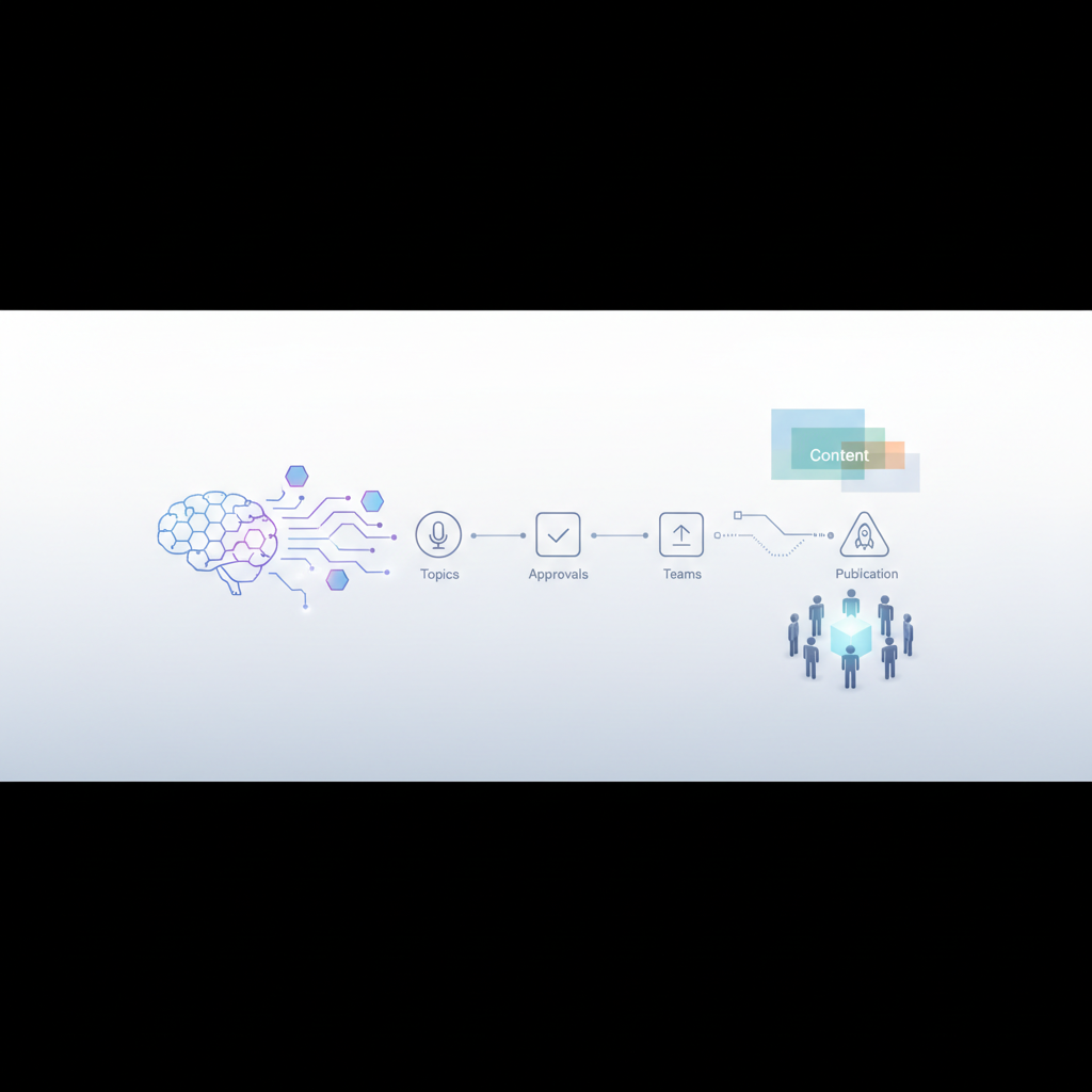 Stop marketing teams wasting weeks with fragmented workflows. Adopt an automated content workflow powered by AI to streamline topics, approvals, and publication.