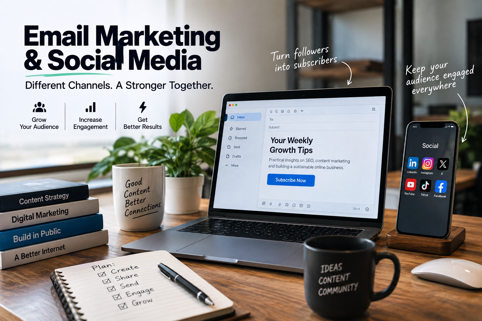 Email marketing and social media
