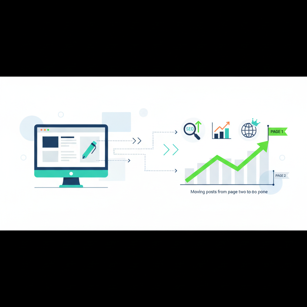 Scale your SEO workflows: audit setup, pick plugins, wire automation, and monitor results to move posts from page two to page one — step-by-step guide.