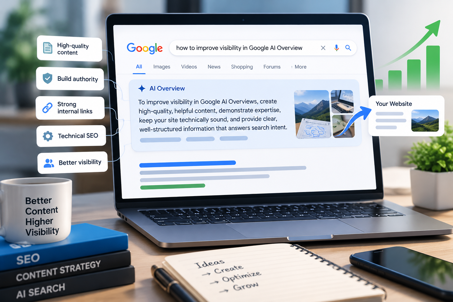how to improve visibility in Google AI Overview